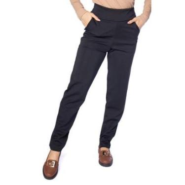 Imagem de Calça Feminina Bruna e Bia Reta Alfaiataria Preto-Feminino