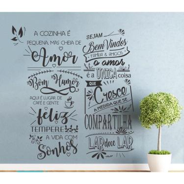 Imagem de Adesivo Decorativo de Parede Combo Sejam Bem Vindos Cozinha