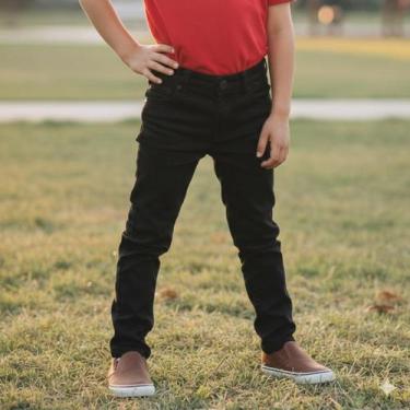 Imagem de Calça Jeans Infantil Menino Preta com ajuste na cintura 01 ao 16 Anos 