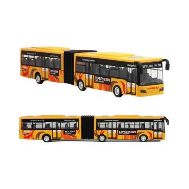 Imagem de Ônibus Urbano Em Liga Metálica Escala 1/32, Brinquedo De Fricção Com I
