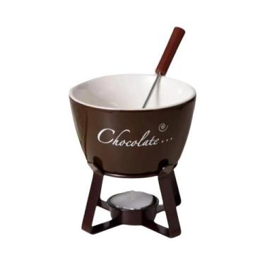 Imagem de Panela De Fondue De Cerâmica Reutilizável, Aquecedor De Chocolate, Con