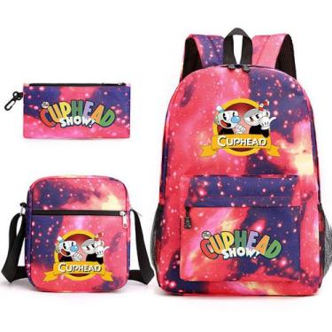 Imagem de Conjunto de mochilas, 3 peças para estudantes, com bolsa de ombro e es