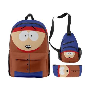Imagem de Conjunto de mochilas Souths Parks Anime para crianças, 3 unidades - Yi
