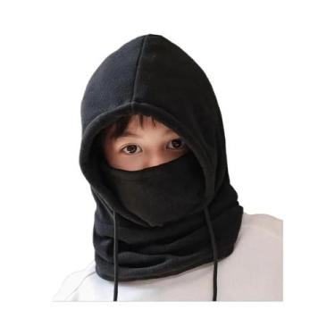 Imagem de Gorro De Inverno Infantil Em Plush Fleece, Balaclava À Prova De Vento,
