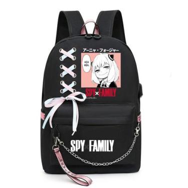 Imagem de Mochila Spys Familys Anya Forger para crianças, escola, nylon - yiweis