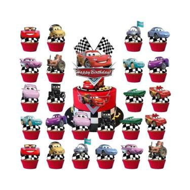 Imagem de Decoração De Bolo Do Disney McQueen Para Crianças, Presente Para Festa