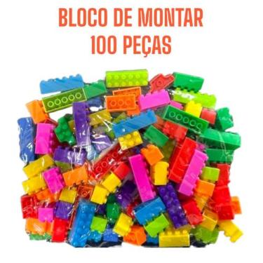 Imagem de Brinquedo Blocos De Montar 100 Peças Educativo Multi Idéias - MAGALU -