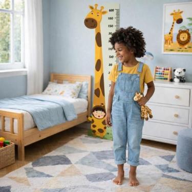 Imagem de Régua Infantil de Parede  Medidor de Altura Para Crescimento De Crianç