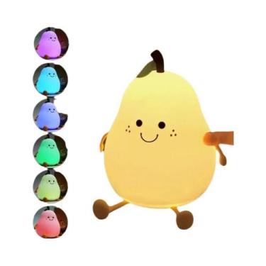 Imagem de Luminária De Mesa LED Em Forma De Pêra, Recarregável Por USB, Com Cont