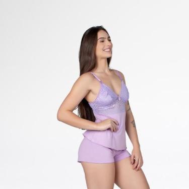 Imagem de Pijama Short Doll Baby Doll Amamentação Feminino Gestante Click - ALTI