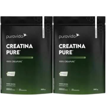 Imagem de 2x Creatina Micronizada Creapure Premium Puravida 300g