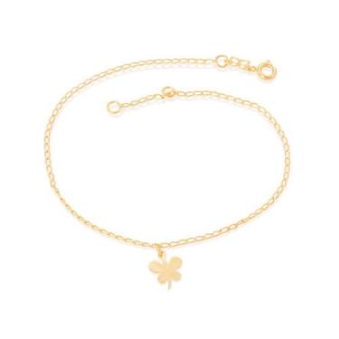 Imagem de Tornozeleira Com Berloque De Borboleta Rommanel 25 Cm 550611 Cor:Doura