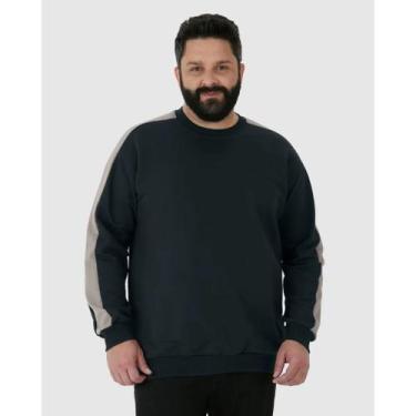 Imagem de Blusão Moletom Masculino Plus Size Malwee Ref. 126910 Cor:CinzaTamanho