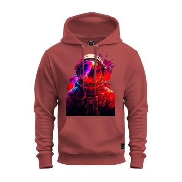 Imagem de Moletom Canguru Blusa De Frio Confortável Estampado Nasa Colors-Unissex