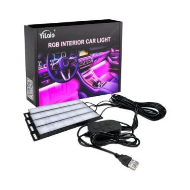 Imagem de Barra De Luz Ambiente RGB LED Para Carro Com Controle Por Aplicativo I