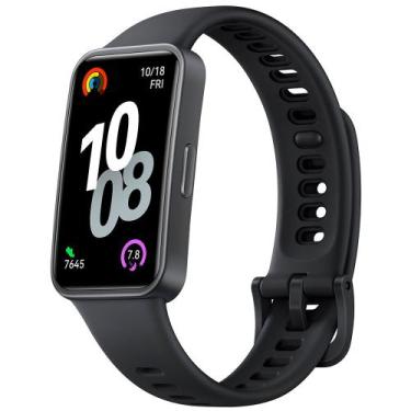 Imagem de Smartwatch Huawei Band 10 Preto, com Pulseira em Fluoroelastômero, Blu