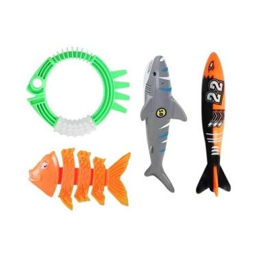 Imagem de Conjunto De Brinquedos Coloridos Para Mergulho Na Piscina De Verão: Bo