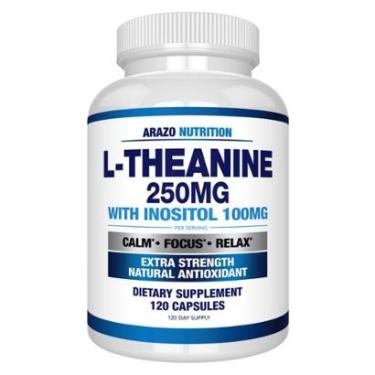 Imagem de Suplemento Arazo Nutrition L-Teanina 250mg com Inositol 100mg-Unissex