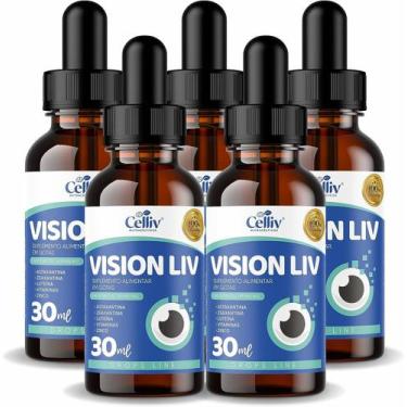 Imagem de Kit 5 Vision Liv - Astaxantina, Zeaxantina, Luteína, Vitaminas e Zinco