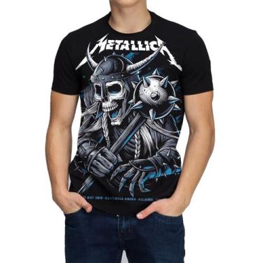 Imagem de Camisa Camiseta Metallica Rock Heavy Metal Masculina Preta - Hella Sto