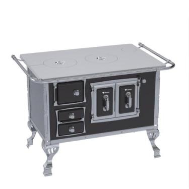 Imagem de Fogao a Lenha Venax n 2 Sec XVIII Chapa de Aluminio Preto, SAIDA DIREI