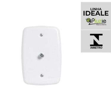 Imagem de Interruptor e Tomada Pluzie Linha Ideale 10A 20A 4x2 Conjunto com Conector de Antena Re...