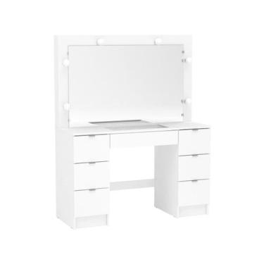 Imagem de Penteadeira Politorno França 6 Gavetas Branco, Branco