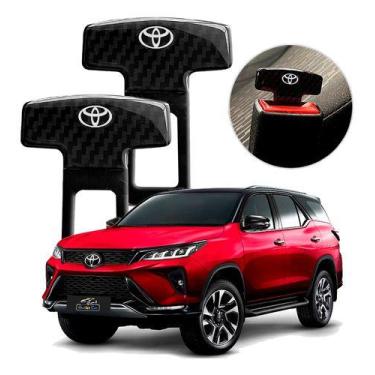 Imagem de Par Fivela Trava Cinto Anti Som Toyota Sw4 Yaris Hilux Rav4 - Emblemat