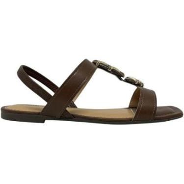 Imagem de Sandalia Feminina Rasteira Casual Dia a Dia Passeio Trabalho com Pedrarias Conforto Dak...