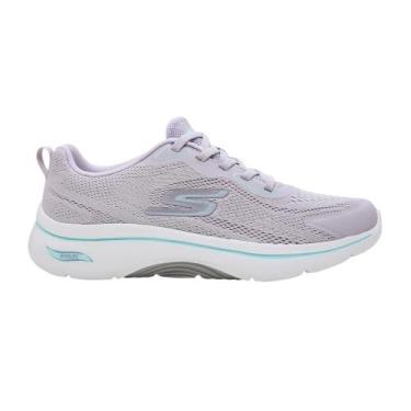 Imagem de Tênis Skechers Go Walk Arch Fit 2.0 Feminino, 37, Lilás