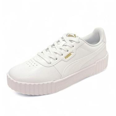 Imagem de Tênis Puma Carina 3.0 BDP White Gold, 37, Branco