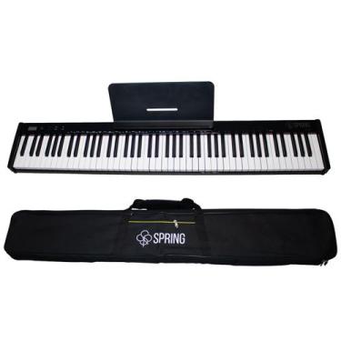 Imagem de Piano Digital Musical 88 Teclas Com Bluetooth Midi Funções Profissiona