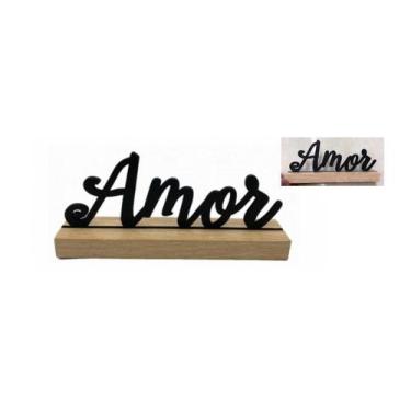 Imagem de Enfeite De Mesa Palavra Amor Decorativo Sala Quarto Vitrine - Casa