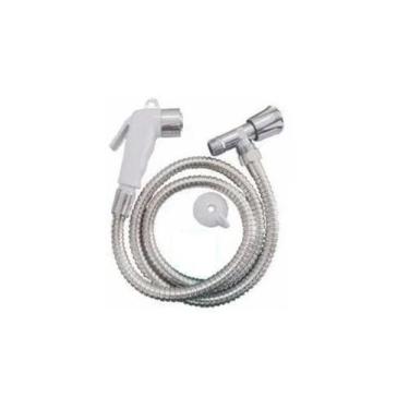 Imagem de Ducha Higiênica em Metal Cromado C/ Gatilho ABS Branco - Furkin