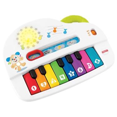 Imagem de Piano aprender a brincar fisher price - Fisher-Price, Branco e Verde