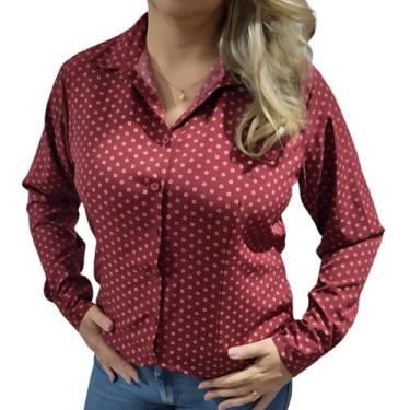 Imagem de Camisa Feminina Social Manga Longa Espandex Não Amassa - Repelique, Ma