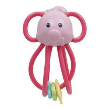 Imagem de Elefantinho Chocalho Rosa - Buba Ref 10646