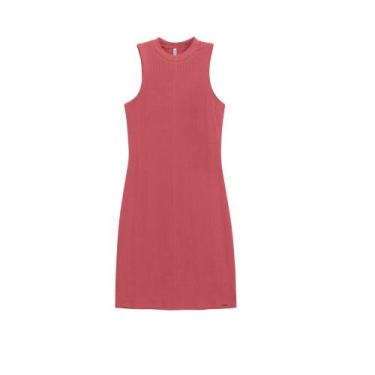 Imagem de Vestido Feminino Canelado Sem Manga Marialicia Ref. 52111, Rosa, P