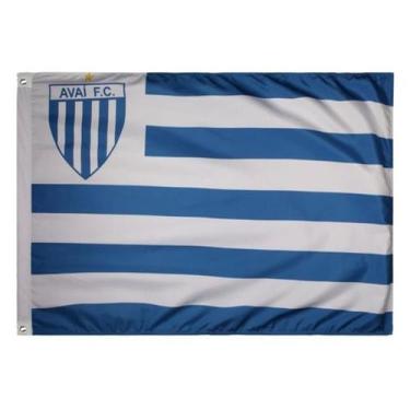 Imagem de Bandeira Oficial Do Avaí1,13x1,61m Dupla Face 2,5 Panos, Azul, Branco