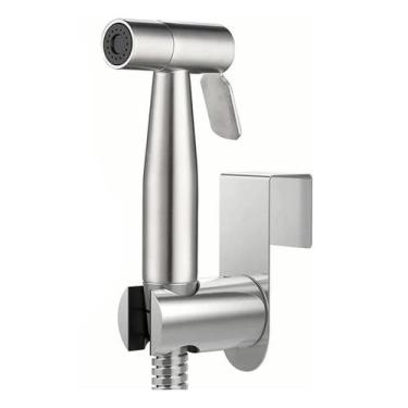 Imagem de Ducha Higiênica Moderna Redonda Alta Pressão Inox Escovada Banheiro La