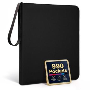 Imagem de Álbum para cartas Mr.DaMai 990 bolsos 55 páginas PU preto