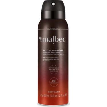 Imagem de Desodorante Antitranspirante Aerossol Malbec X 75g/125ml - Corpo e ban
