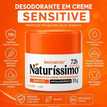 Imagem de Desodorante em Creme Naturíssimo Bioinstinto 55g  Até 72 Horas de Prot