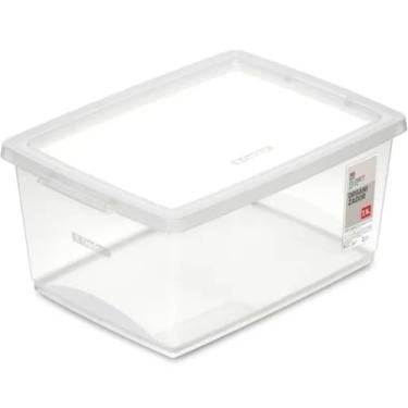 Imagem de Ordene - Caixa Organizadora Plástica de 7,5 Litros com Tampa, Cor Cristal, Linha My Closet