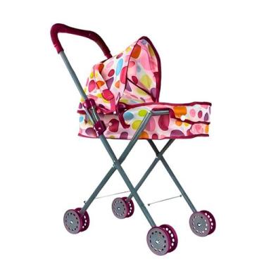 Imagem de Carrinho De Boneca Bebe Reborn Berço Brinquedo Menina Grande - Castela
