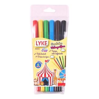 Imagem de Kit c/ 3 Canetinhas Hidrograficas Lavavel Infantil 6 Cores - LYKE
