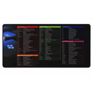 Imagem de Mouse Pad Speed Atalhos Do Windows Extra Grande 700x350x3mm - Exbom