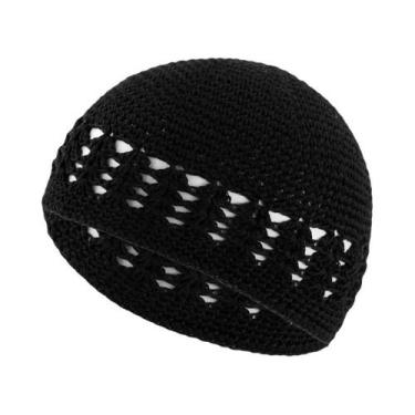 Imagem de Gorro Kufi De Algodão Sólido Para Mulheres E Homens, Toucas Islâmicas 