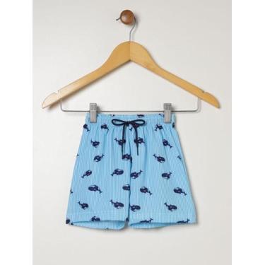 Imagem de Bermuda Listrada Estampada Infantil Para Menino- AZUL - Viston, Azul, 