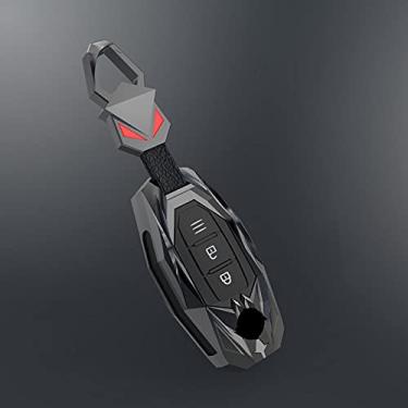 Imagem de WSWJDW Porta-chaves do carro capa porta-chaves porta-chaves porta-chaves, adequado para Nissan Versa Maxima Rogue Armada Sentra Qashqai X-Trail Infiniti FX35 QX50, chave preta